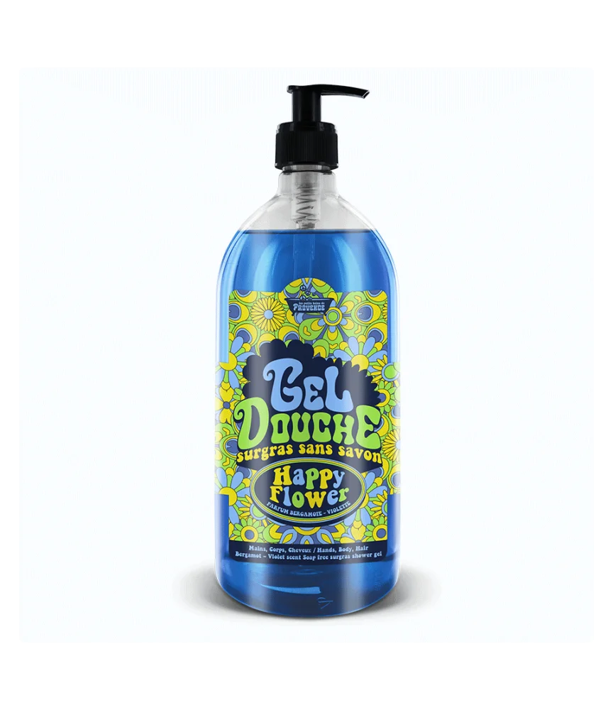 [844FgT00004vv2j] Gel Douche Bergamote Violette 1L Les Petits Bains de Provence 