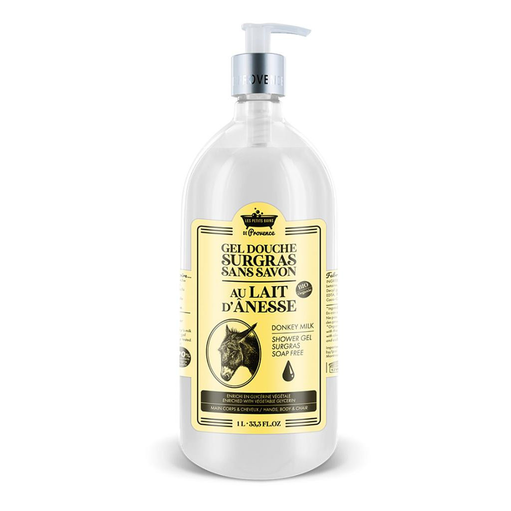 [844FgT00004vv55] Gel Douche au Lait d'Anesse Les Petits Bains de Provence