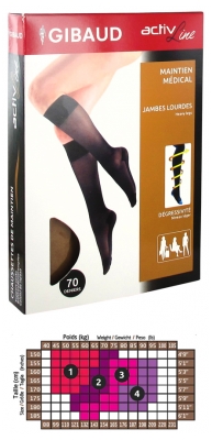 Gibaud ActivLine Chaussettes de Maintien 70 Deniers Beige