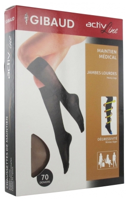 Gibaud ActivLine Chaussettes de Maintien 70 Deniers Beige