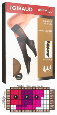 Gibaud ActivLine Chaussettes de Maintien 70 Deniers Hâlé