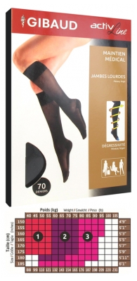 Gibaud ActivLine Chaussettes de Maintien 70 Deniers Marine