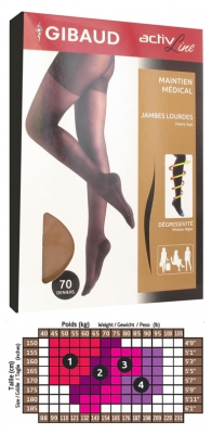 Gibaud ActivLine Collant de Maintien 70 Deniers Hâlé