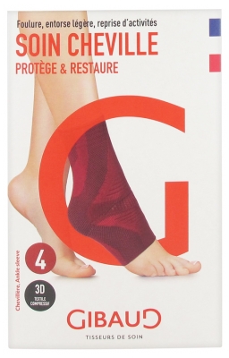 Gibaud Soin Cheville Chevillère Rouge