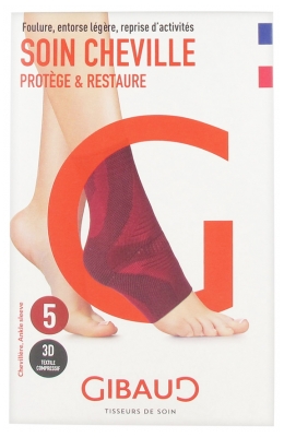 Gibaud Soin Cheville Chevillère Rouge