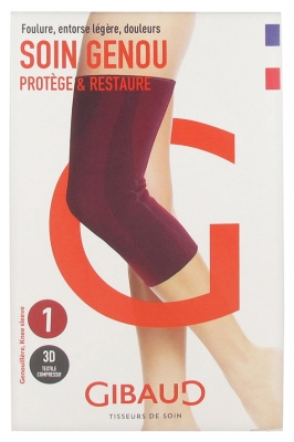 Gibaud Soin Genou Genouillère Rouge