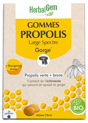 [NgRT011uyRT0013055] HerbalGem Bio Propolis Large Spectre 24 Gommes