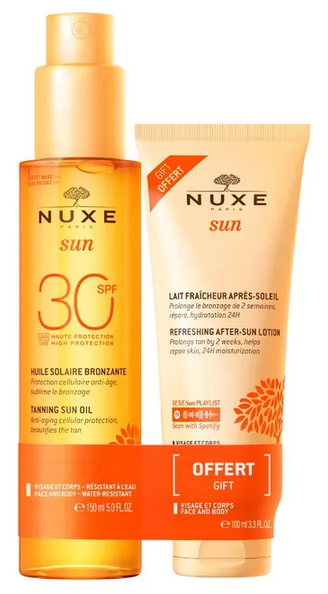 [844FgT00004vwai] Huile Bronzante SPF30 + Après-soleil Offert Nuxe Sun