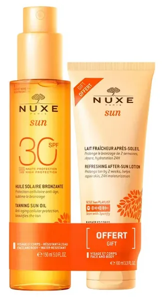 [NgRT011uyRT0013343] Huile Bronzante SPF30 + Après-soleil Offert Nuxe Sun