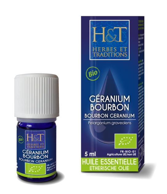 [NgRT011uyRT0013412] Huile Essentielle de Géranium Bourbon Bio Herbes & Traditions