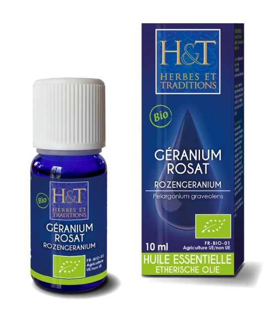 [NgRT011uyRT0013413] Huile Essentielle de Géranium Rosat Bio Herbes & Traditions