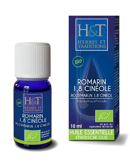 Huile Essentielle de Romarin 1,8 Cinéole Bio Herbes & Traditions