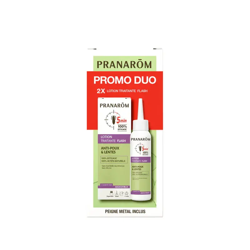 [844FgT00004waq4] Aromapoux Duo Lotion Traitante Flash 2x100ml Pranarôm