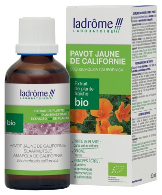 Ladrôme Extrait de Plante Fraîche Bio Pavot Jaune de Californie 50 ml