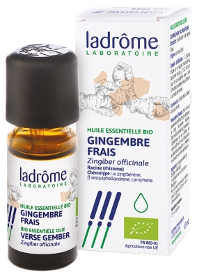 Ladrôme Huile Essentielle Gingembre Frais (Zingiber officinale) Bio 10 ml