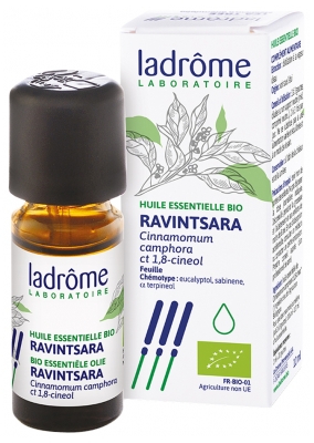 Ladrôme Huile Essentielle Ravintsara (Cinnamomum camphora ct 1,8-cineol) Bio 10 ml