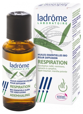 Ladrôme Huiles Essentielles Bio pour Diffusion Respiration 10 ml