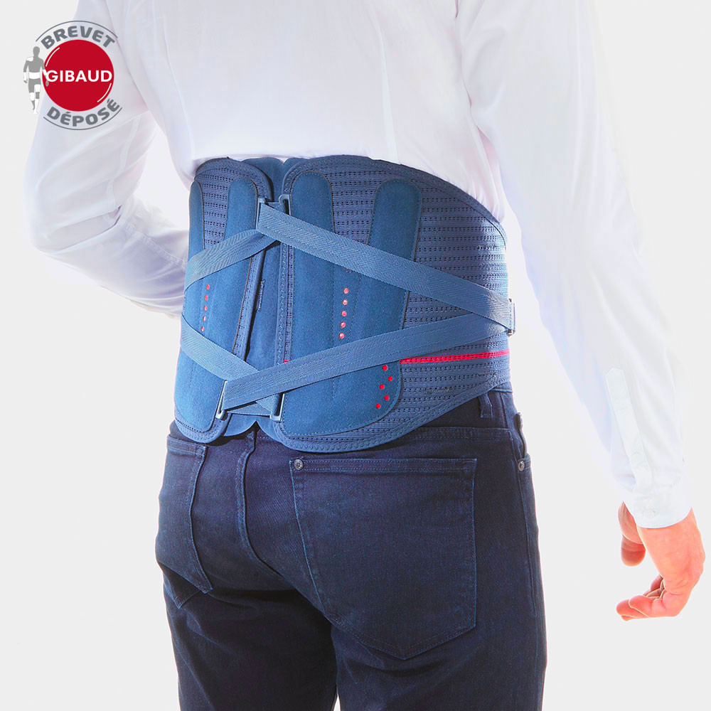 Lombogib Evolution Ceinture de Soutien Lombaire Bleu Taille 0 hauteur 21cm Gibaud