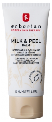 Milk & Peel Nettoyant Huile-en-Baume au Lait de Sésame 75 ml Erborian