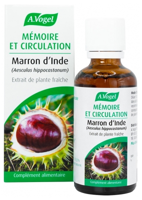 A.Vogel Mémoire et Circulation Marron d'Inde Extrait de Plante Fraîche 50 ml