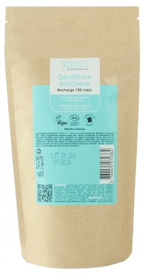 Alphanova Solide Dentifrice Fraîcheur Menthe Intense Bio Recharge 120 Comprimés à Croquer