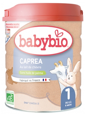 Babybio Caprea 1 au Lait de Chèvre de 0 à 6 Mois Bio 800 g