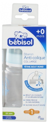 Bébisol Biberon Anti-Colique 120 ml +0 Mois Débit 1