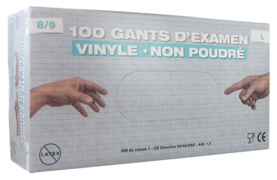 CA Diffusion Gants d'Examen Vinyle Non Poudré 100 Gants