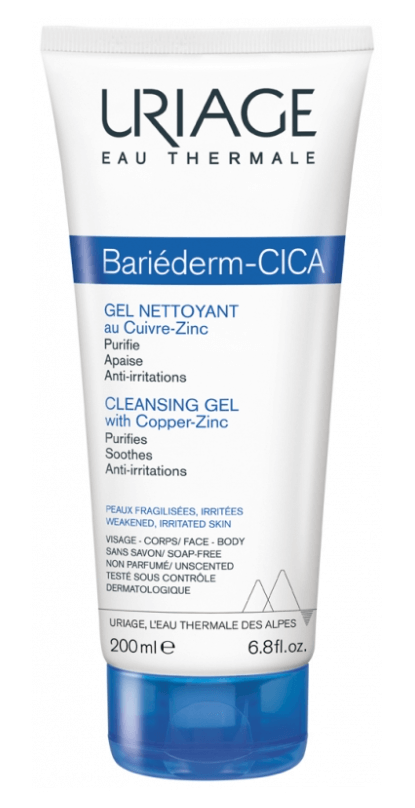 Bariéderm Cica Gel Nettoyant au Cuivre-Zinc Uriage