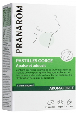 Pastilles Gorge Aromaforce Pranarôm