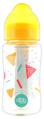 dBb Remond Biberon Anti-Colique Large Ouverture en Verre Tétine Silicone 240 ml 0-4 Mois