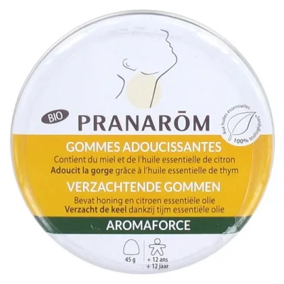 [NgRT011uyRT0023143] Pranarôm Aromaforce Gommes Adoucissantes Miel/Citron Bio 45 g