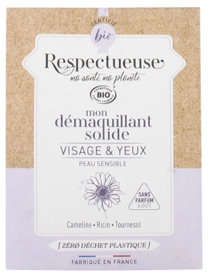Respectueuse Mon Démaquillant Solide Visage et Yeux Bio 25 g