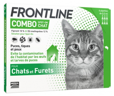 Frontline Combo Spot-On Chats et Furets 6 Pipettes