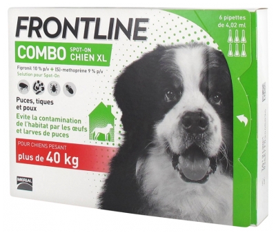 Frontline Combo Chien XL (+ de 40 kg) 6 Pipettes