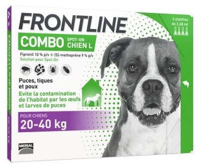 Frontline Combo Chien L (20-40 kg) 4 Pipettes