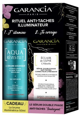 Garancia Éclair de Lune l'Absolu Double-Sérum Anti-Taches Correcteur et Préventif 30 ml + Aqua Rêves-Tu La Brume 50 ml Offerte