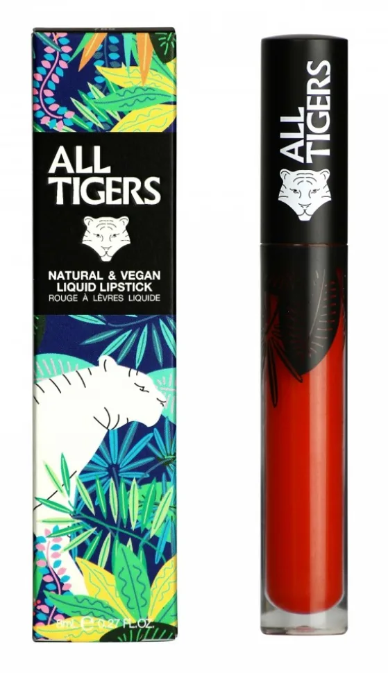 [NgRT011uyRT0024877] Rouge à Lèvres Liquide Rouge Orangé All Tigers