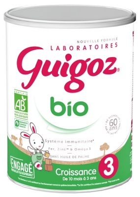 Guigoz Bio Lait de Croissance Dès 10 Mois à 3 Ans 800 g