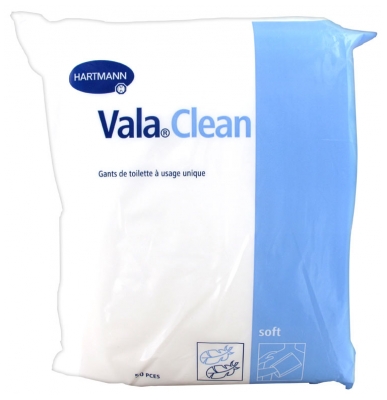 Hartmann Vala Clean Gants de Toilette à Usage Unique 50 Pièces
