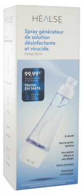 Healse Spray Générateur de Solution Désinfectante et Virucide Format 120 ml
