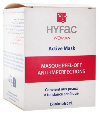 Hyfac Woman Active Mask Masque Peel-Off Anti-Imperfections 15 Sachets