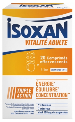 Isoxan Vitalité Adulte 20 Comprimés Effervescents