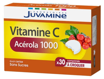 Juvamine Vitamine C Acérola 1000 30 Comprimés à Croquer