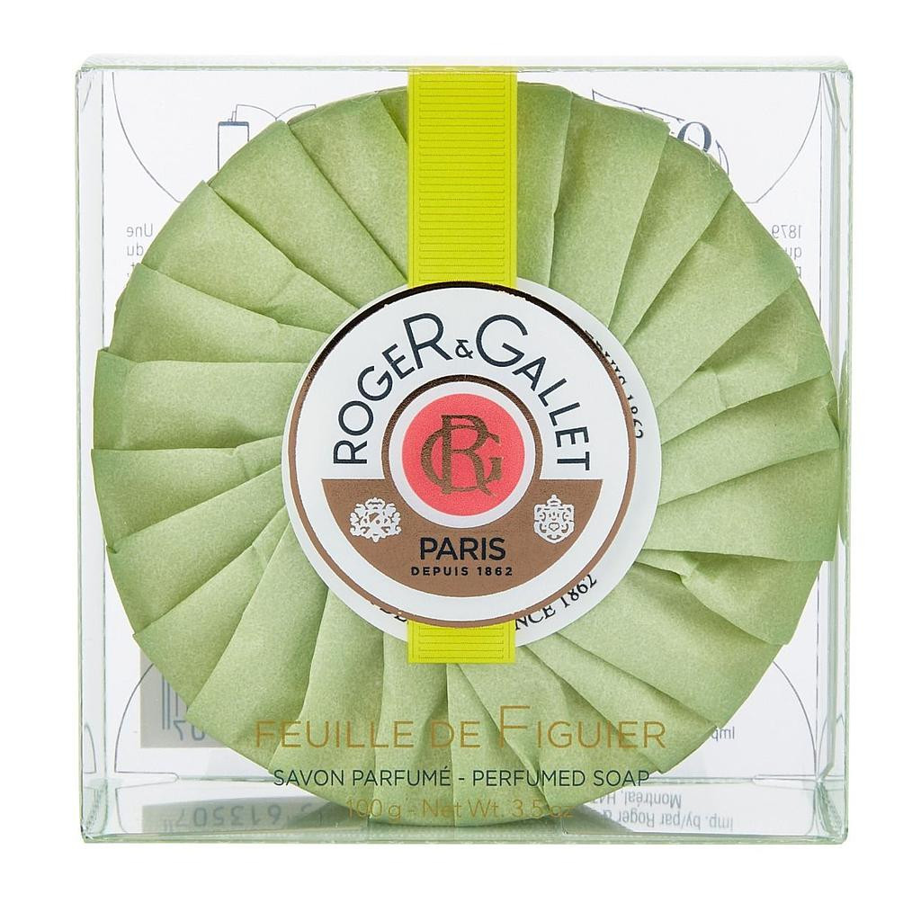 Savon Frais Boite Cristal Feuille de Figuier Roger & Gallet