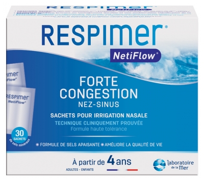 Laboratoire de la Mer Respimer NetiFlow 30 Sachets pour Irrigation Nasale