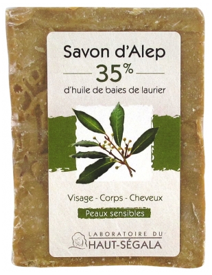 Laboratoire du Haut-Ségala Savon d'Alep 35% Baies de Laurier 200 g
