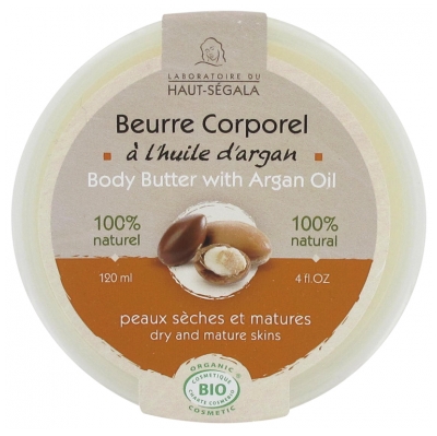 Laboratoire du Haut-Ségala Beurre Corporel à l'Huile d'Argan Bio 120 ml