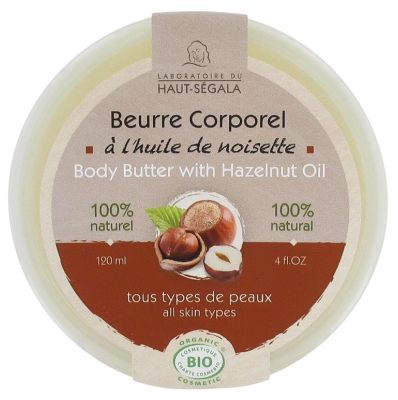 Laboratoire du Haut-Ségala Beurre Corporel à l'Huile de Noisette Bio 120 ml