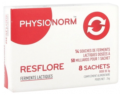 Laboratoire Immubio Physionorm Resflore Ferments Lactiques 8 Sachets